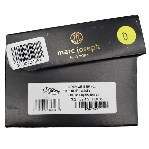 Marc Joseph | NIB Louisville Turquoise Nobuck Leather Studded Loafers Girl's 4.5