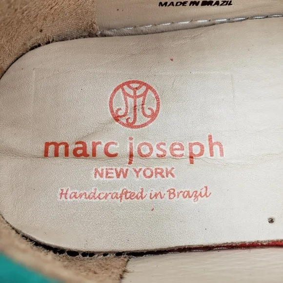 Marc Joseph | NIB Louisville Turquoise Nobuck Leather Studded Loafers Girl's 4