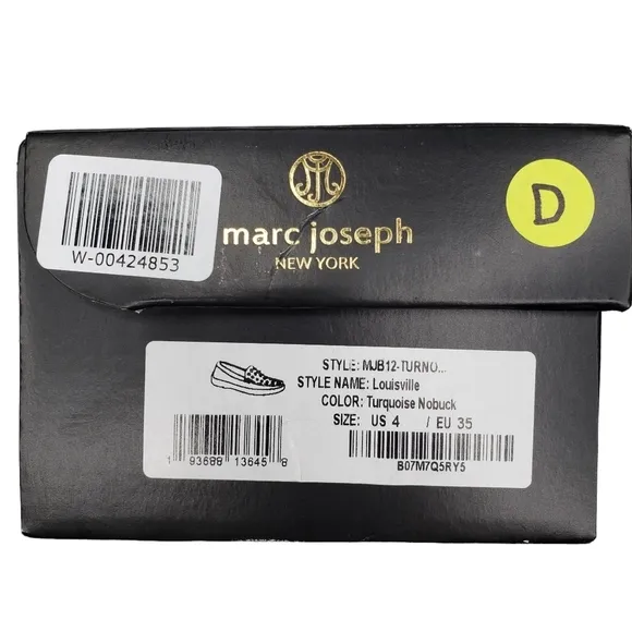 Marc Joseph | NIB Louisville Turquoise Nobuck Leather Studded Loafers Girl's 4