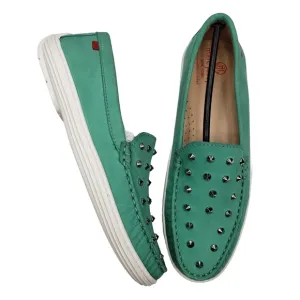 Marc Joseph | NIB Louisville Turquoise Nobuck Leather Studded Loafers Girl's 5.5