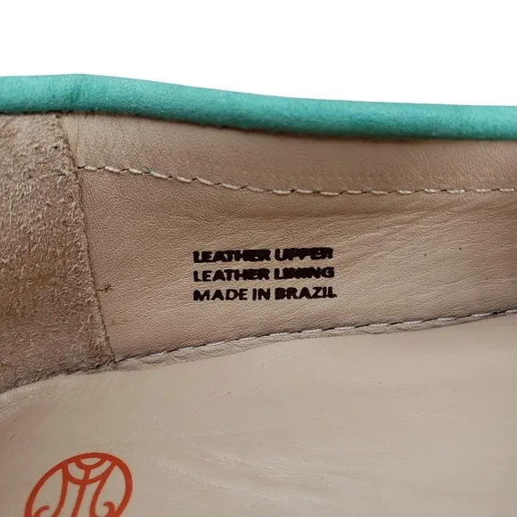 Marc Joseph | NIB Louisville Turquoise Nobuck Leather Studded Loafers Girl's 5.5