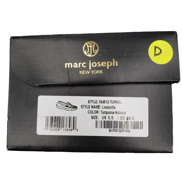 Marc Joseph | NIB Louisville Turquoise Nobuck Leather Studded Loafers Girl's 5.5