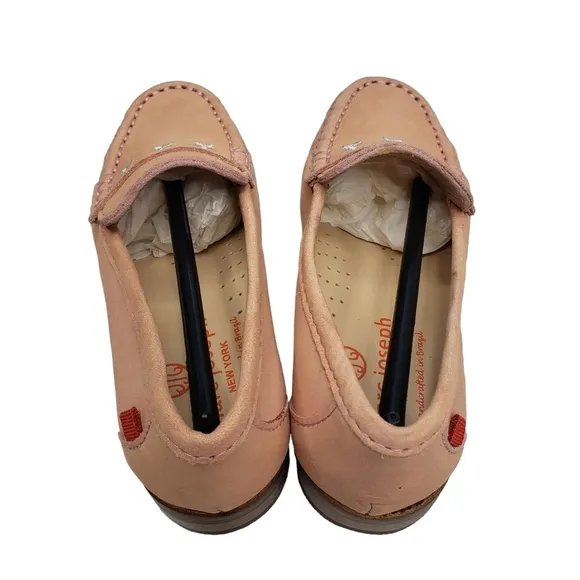 Marc Joseph | NIB Madison Blush Nobuck Silver Star Leather Loafers Girl's 10.5
