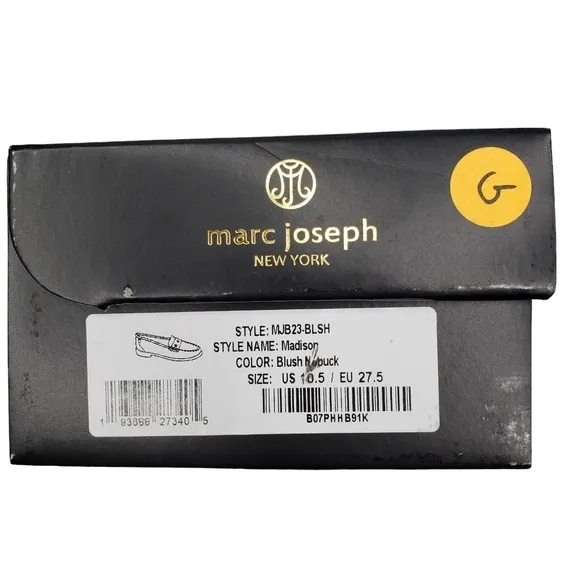 Marc Joseph | NIB Madison Blush Nobuck Silver Star Leather Loafers Girl's 10.5