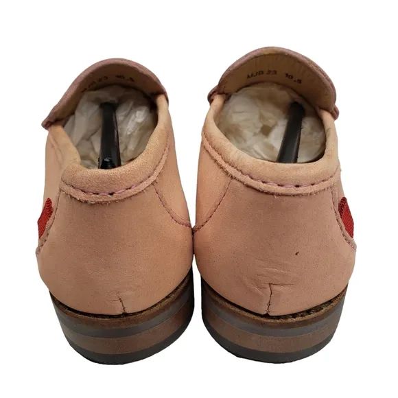 Marc Joseph | NIB Madison Blush Nobuck Silver Star Leather Loafers Girl's 10.5