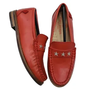 Marc Joseph | NIB Madison Coral Napa Silver Star Leather Loafers Girl's 12