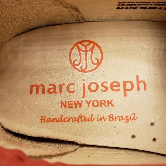 Marc Joseph | NIB Madison Coral Napa Silver Star Leather Loafers Girl's 12
