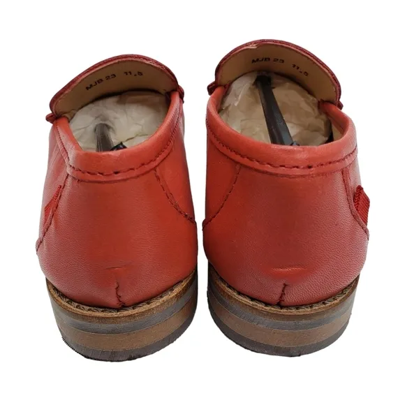 Marc Joseph | NIB Madison Coral Napa Silver Star Leather Loafers Girl's 12