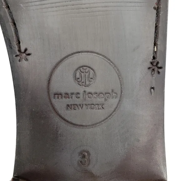 Marc Joseph | NIB Madison Coral Napa Silver Star Preppy Leather Loafers Girl's 3