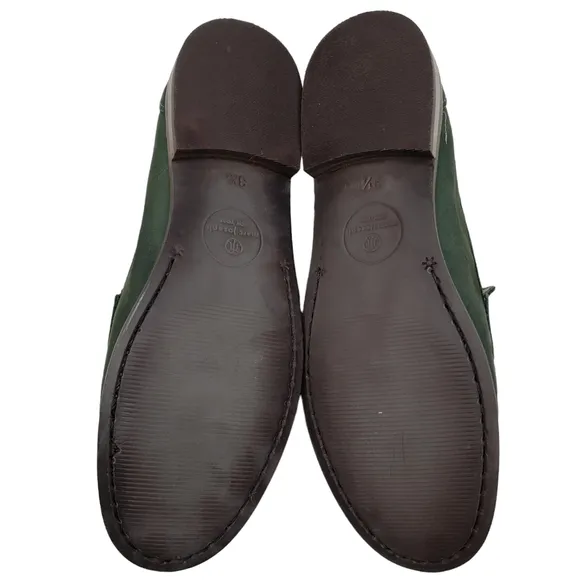 Marc Joseph | NIB Madison Forest Green Gold Star Leather Loafers Girl's 3.5