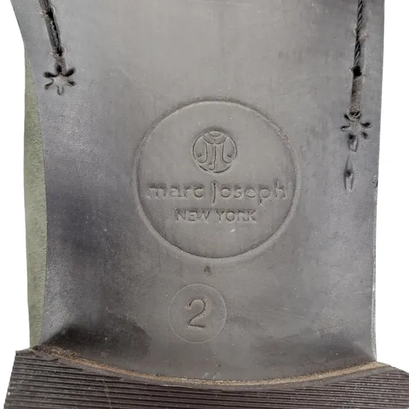 Marc Joseph | NIB Madison Gray Nobuck Silver Star Leather Loafers Girl's 2