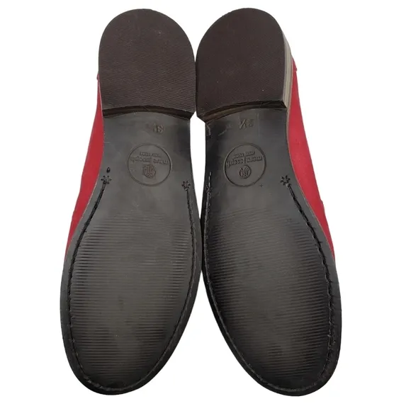 Marc Joseph | NIB Madison Red Nobuck Gold Star Preppy Leather Loafers Girl's 3.5