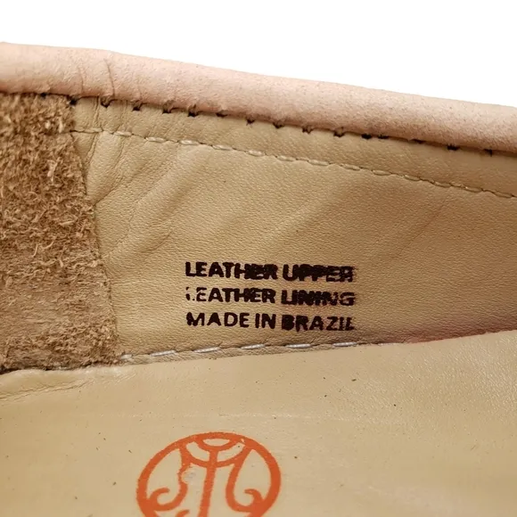 Marc Joseph | NIB Mott St Blush Nobuck Silver Grommet Leather Loafers Girls 11.5