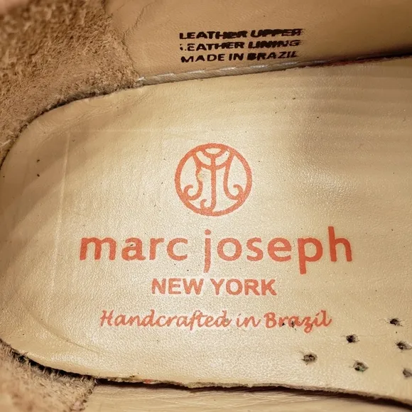 Marc Joseph | NIB Mott St Blush Nobuck Silver Grommet Leather Loafers Girls 11.5