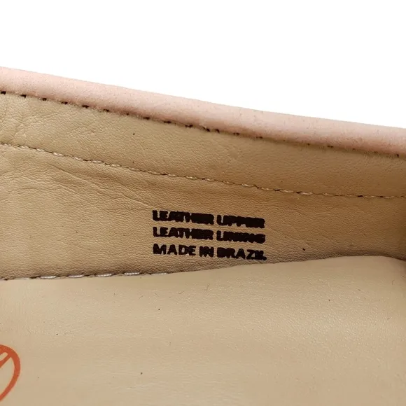 Marc Joseph | NIB Mott St Blush Nobuck Silver Grommet Leather Loafers Girl's 2.5