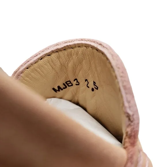 Marc Joseph | NIB Mott St Blush Nobuck Silver Grommet Leather Loafers Girl's 2.5