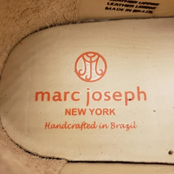 Marc Joseph | NIB Mott St Blush Nobuck Silver Grommet Leather Loafers Girl's 4.5