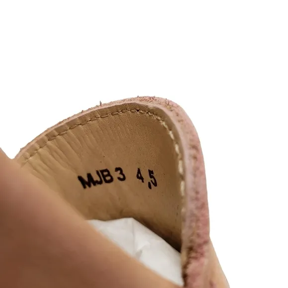 Marc Joseph | NIB Mott St Blush Nobuck Silver Grommet Leather Loafers Girl's 4.5
