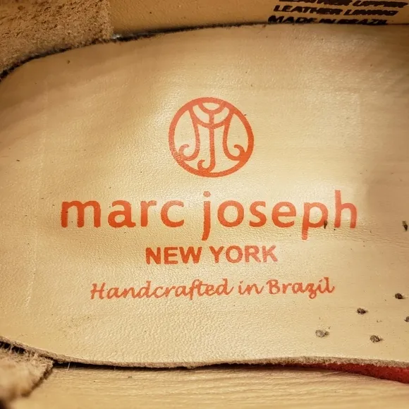 Marc Joseph | NIB Mott St Brown Nobuck Silver Grommet Leather Loafers Girl's 12