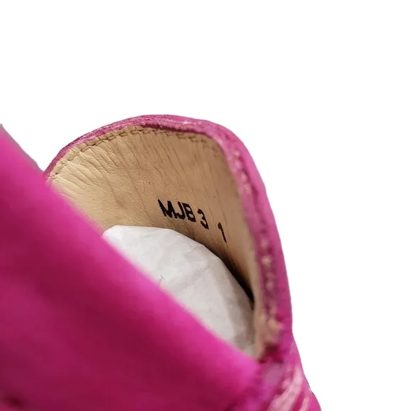 Marc Joseph | NIB Mott St Pink Nobuck Silver Grommet Leather Loafers Girl's 1