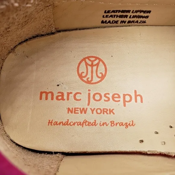 Marc Joseph | NIB Mott St Pink Nobuck Silver Grommet Leather Loafers Girl's 1