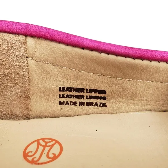 Marc Joseph | NIB Mott St Pink Nobuck Silver Grommet Leather Loafers Girl's 3.5