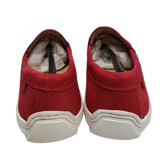 Marc Joseph | NIB Mott St Red Nobuck Silver Grommet Leather Loafers Girl's 1