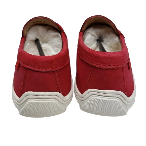 Marc Joseph | NIB Mott St Red Nobuck Silver Grommet Leather Loafers Girl's 2