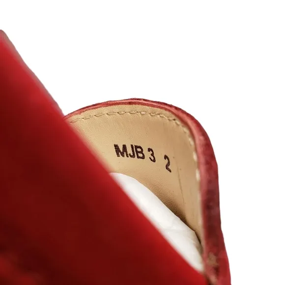 Marc Joseph | NIB Mott St Red Nobuck Silver Grommet Leather Loafers Girl's 2