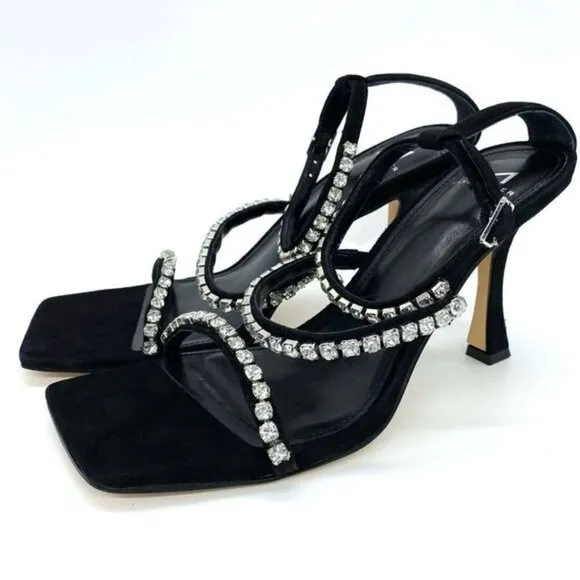 Marc Fisher Women's Dezzi Embellished Strappy High Heel Sandals Size 6 New