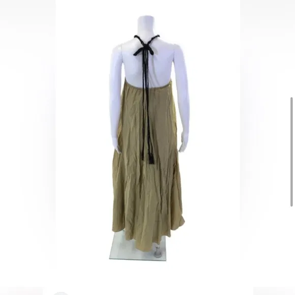 Maria Cher Mariacher Womens Castex Joanne Halter Flowy Maxi Dress Boho Size L