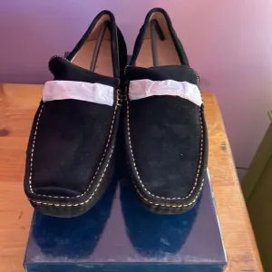 MARIO Rossini Italian Black Suede Slip On's Loafers  Size 10