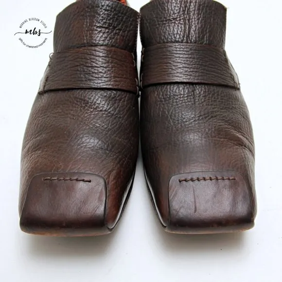 Mark Nason Vintage Men's Vero Cuoio Square Loafers in Brown Men Size 10