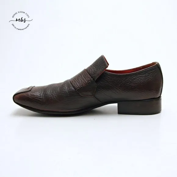 Mark Nason Vintage Men's Vero Cuoio Square Loafers in Brown Men Size 10