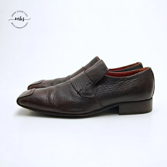 Mark Nason Vintage Men's Vero Cuoio Square Loafers in Brown Men Size 10