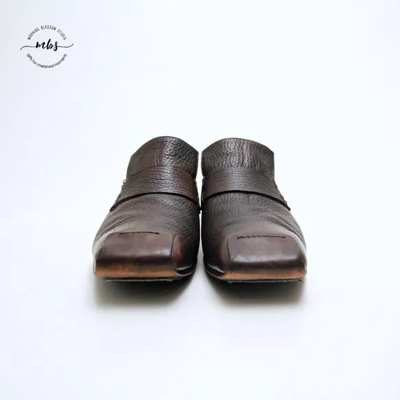 Mark Nason Vintage Men's Vero Cuoio Square Loafers in Brown Men Size 10