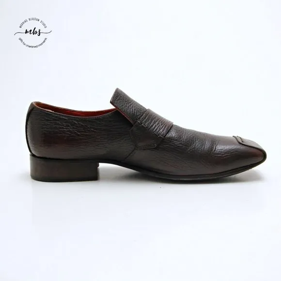 Mark Nason Vintage Men's Vero Cuoio Square Loafers in Brown Men Size 10