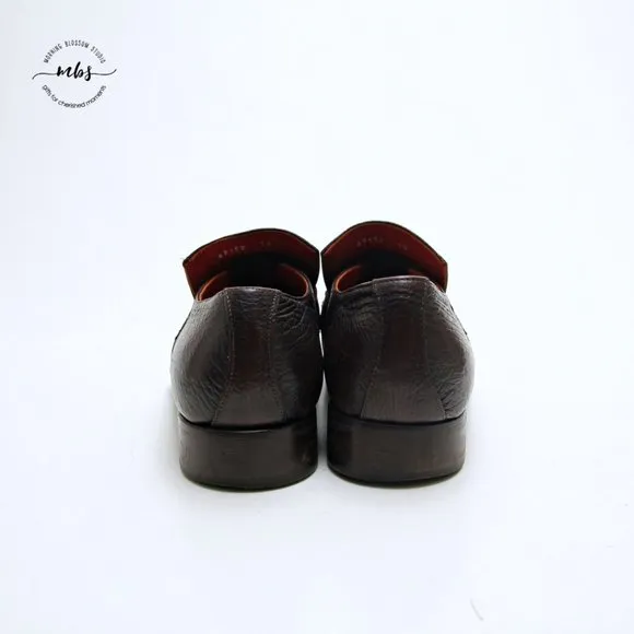 Mark Nason Vintage Men's Vero Cuoio Square Loafers in Brown Men Size 10