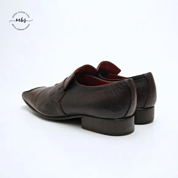 Mark Nason Vintage Men's Vero Cuoio Square Loafers in Brown Men Size 10