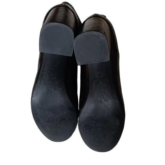 MARNI Ankle Booties Moto‎ Biker Heeled Boots Black Soft Leather Size 38 8