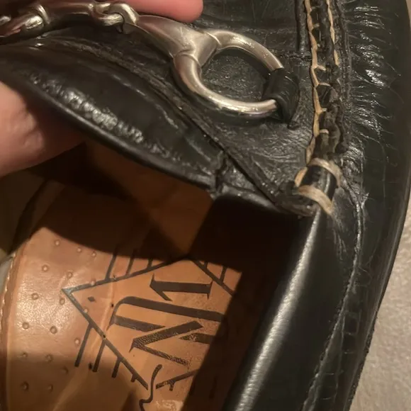 Martin Dingman Horse bit Loafers Size 9 Black