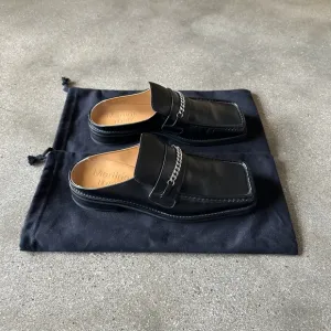 Martine Rose Black Slip-On Loafers Sleek Design