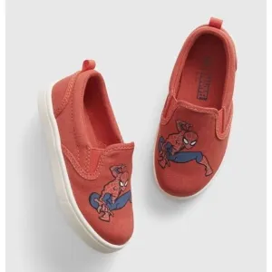Marvel Spiderman Slip On Red Canvas Sneaker babyGap Toddler Size 10 NWT
