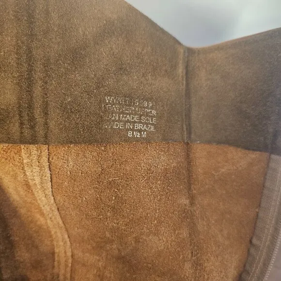 Matisse Brown Leather Riding Cowgirl Western Wyatt Crinkle Tall Boots Size 8.5 M