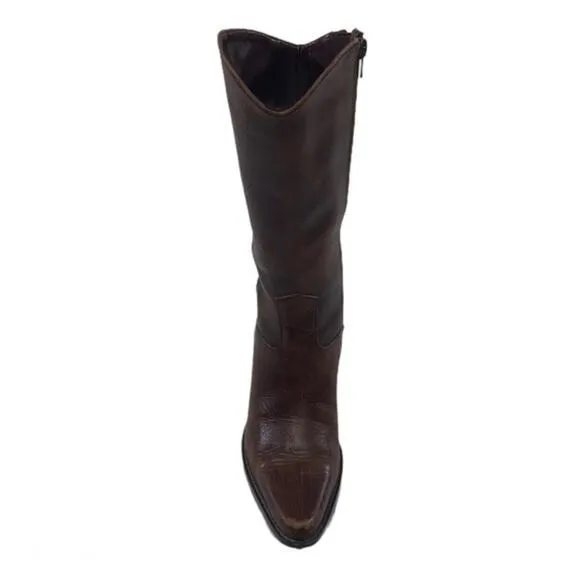 Matisse Embossed Brown Western Boots | Size 6.5M