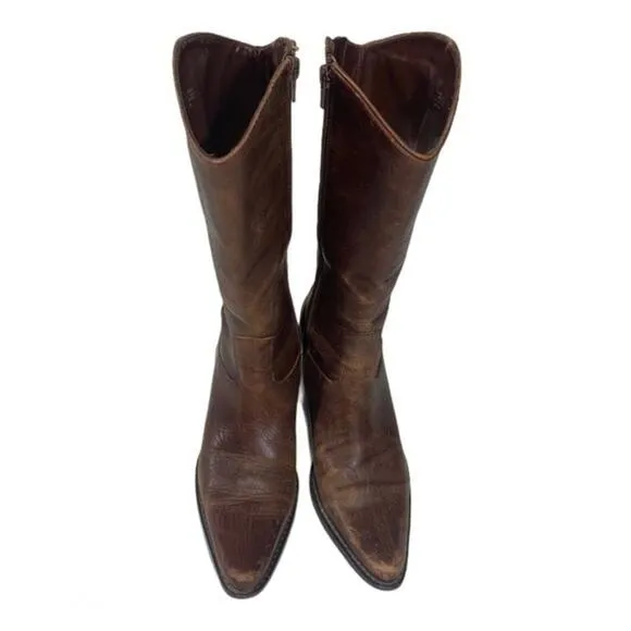 Matisse Embossed Brown Western Boots | Size 6.5M