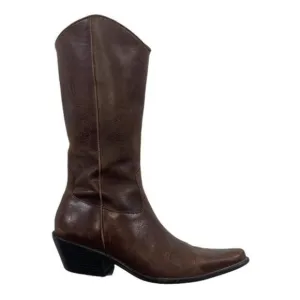 Matisse Embossed Brown Western Boots | Size 6.5M