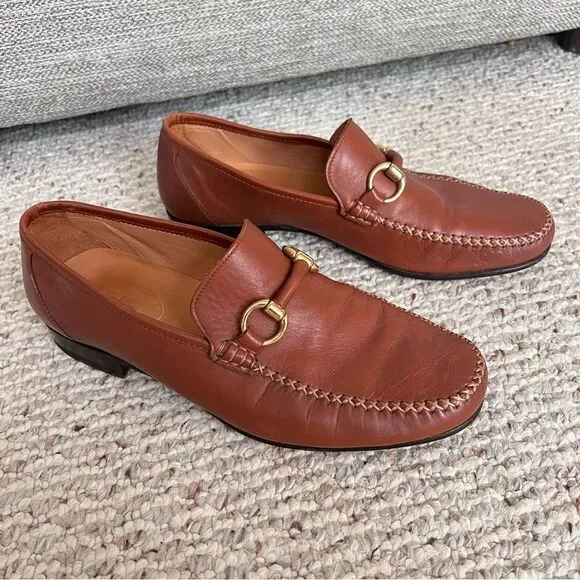 Maus &amp; Hoffman slip on cognac leather men’s loafers