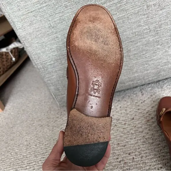 Maus &amp; Hoffman slip on cognac leather men’s loafers