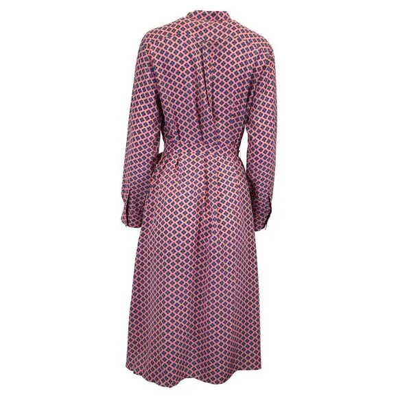 Max Mara Weekend Printed Shirt Dress in Pink Cotton